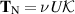 $\mathbf{T}_\mathrm{N} = \nu U\mathcal{K}$