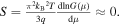 $S=\tfrac{{\pi }^{2}{{k}_{{\rm{B}}}}^{2}T}{3q}\tfrac{{\rm{dln}}G\left(\mu \right)}{{\rm{d}}\mu }\approx 0.$