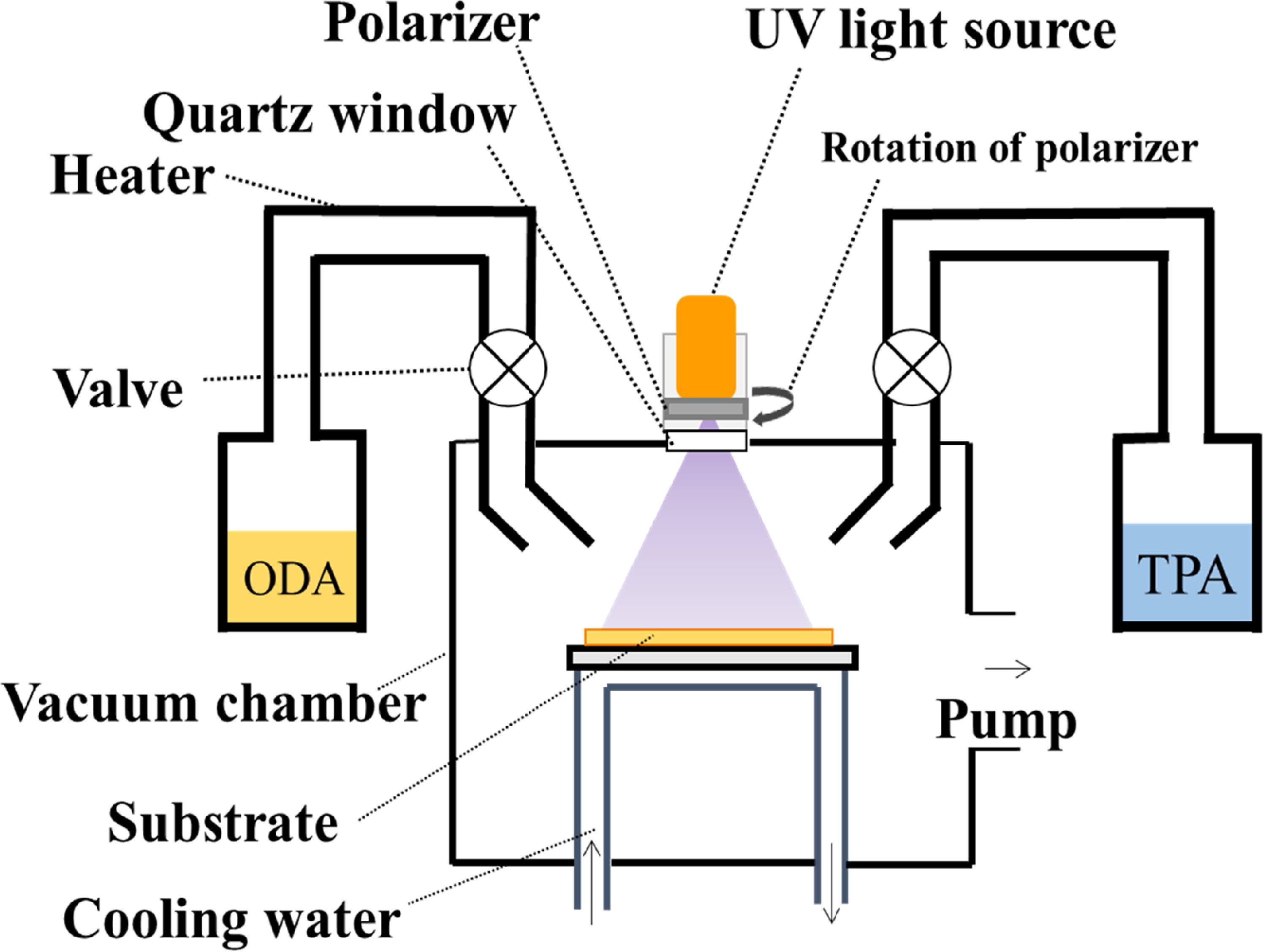 Polymerization Setup Helically oriented polymer thin films by polarized UV-assisted vapor ...