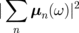 $|\sum _{n}\boldsymbol{{\mu}}_{n}(\omega )|^{2}$