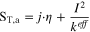 ${{\rm{S}}}_{{\rm{T}},{\rm{a}}}=j\cdot \eta +\displaystyle \frac{{I}^{2}}{{k}^{eff}}$