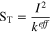 ${{\rm{S}}}_{{\rm{T}}}=\displaystyle \frac{{I}^{2}}{{k}^{eff}}$