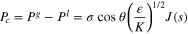 ${P}_{c}={P}^{g}-{P}^{l}=\sigma \,\cos \,\theta {\left(\displaystyle \frac{\varepsilon }{K}\right)}^{1/2}J\left(s\right)$