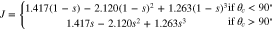 $J=\left\{\begin{array}{c}1.417(1-s)-2.120{(1-s)}^{2}+1.263{(1-s)}^{3}\\ 1.417s-2.120{s}^{2}+1.263{s}^{3}\end{array}\right.\begin{array}{c}{\rm{if}}\,{\theta }_{c}\lt {90}^{\circ }\\ {\rm{if}}\,{\theta }_{c}\gt {90}^{\circ }\end{array}$