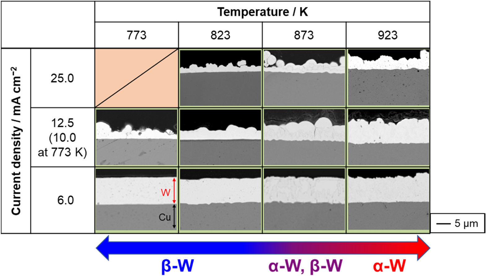 Effect of Temperature on Crystal Structure of W Films