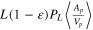 $L(1-\varepsilon ){P}_{L}\left\langle \tfrac{{A}_{p}}{{V}_{p}}\right\rangle $