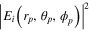 ${{\left| {{E}_{i}}\left( {{r}_{p}},{{\theta }_{p}},{{\phi }_{p}} \right) \right|}^{2}}$