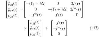 Equation (113)