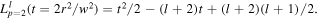 ${L}_{p=2}^{l}\left(t=2{r}^{2}/{w}^{2}\right)={t}^{2}/2-\left(l+2\right)t+(l+2)(l+1)/2.$