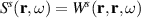 $S^s(\mathbf{r},\omega) = W^s(\mathbf{r},\mathbf{r},\omega)$
