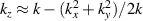 $k_z\approx k-(k^2_x+k^2_y)/2k$