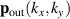 $\mathbf{p}_{\rm out}(k_x,k_y)$