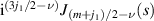 ${\rm i}^{(3j_1/2-\nu)}J_{(m+j_1)/2-\nu}(s)$