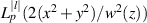$L^{\left|l\right|}_{p}(2(x^2+y^2)/w^2(z))$