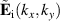 $\tilde{\mathbf{E}}_{\rm i}(k_x,k_y)$