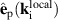 $\hat{\mathbf{e}}_{\rm p}(\mathbf{k}_{\rm i}^{\rm local})$