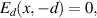 ${E_d}(x, - d) = 0,$