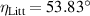 ${\eta _{{\text{Litt}}}} = 53.83^\circ $
