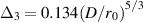${\Delta _3} = 0.134{\left( {D/{r_0}} \right)^{5/3}}$