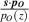 $\frac{{\boldsymbol{s} \cdot \boldsymbol{{p_O}}}}{{{p_O(z)}}}$