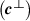 $\left( {\boldsymbol{c^ \bot }} \right)$