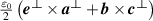 $\frac{{{\varepsilon _0}}}{2}\left( {\boldsymbol{e^ \bot } \times \boldsymbol{a^ \bot } + \boldsymbol{b} \times \boldsymbol{c^ \bot }} \right)$