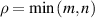 $\rho = \min \left( m,n \right)$