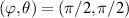 $(\varphi,\theta) = (\pi/2,\pi/2)$