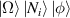 $\left| \Omega \right\rangle \left| {{N}_{i}} \right\rangle \left| \phi \right\rangle$