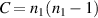 $C = {{n}_{1}}({{n}_{1}}-1)$