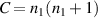 $C = {{n}_{1}}({{n}_{1}}+1)$
