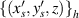 $\left\{(x^{^{\prime}}_s,y^{^{\prime}}_s,z) \right\}_{{h}}$