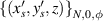 $\left\{(x^{^{\prime}}_s,y^{^{\prime}}_s,z)\right\}_{N,0,\phi}$