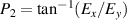 $P_2 = \tan^{-1}(E_{{x}}/E_{{y}})$