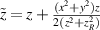 $\tilde{z} = z+\frac{(x^2+y^2)z}{2(z^2+z_{R}^2)}$