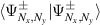 $\langle\Psi_{N_x,N_y}^\pm|\Psi_{N_x,N_y}^\pm\rangle$
