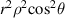 ${r^2}{\rho ^2}{\cos ^2}\theta $
