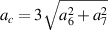 ${a_c} = 3\sqrt {a_6^2 + a_7^2} $