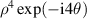 ${\rho ^4}\exp ( - {\text{i}}4\theta )$