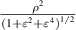 $\frac{{{\rho ^2}}}{{{{(1 + {\varepsilon ^2} + {\varepsilon ^4})}^{1/2}}}}$