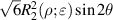 $\sqrt 6 R_2^2(\rho ;\varepsilon )\sin 2\theta $