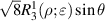 $\sqrt 8 R_3^1(\rho ;\varepsilon )\sin \theta $