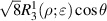 $\sqrt 8 R_3^1(\rho ;\varepsilon )\cos \theta $