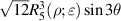 $\sqrt {12} R_5^3(\rho ;\varepsilon )\sin 3\theta $