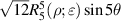 $\sqrt {12} R_5^5(\rho ;\varepsilon )\sin 5\theta $