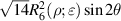 $\sqrt {14} R_6^2(\rho ;\varepsilon )\sin 2\theta $