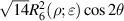 $\sqrt {14} R_6^2(\rho ;\varepsilon )\cos 2\theta $