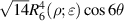$\sqrt {14} R_6^4(\rho ;\varepsilon )\cos 6\theta $