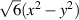 $\sqrt 6 ({x^2} - {y^2})$