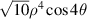 $\sqrt {10} {\rho ^4}\cos 4\theta $